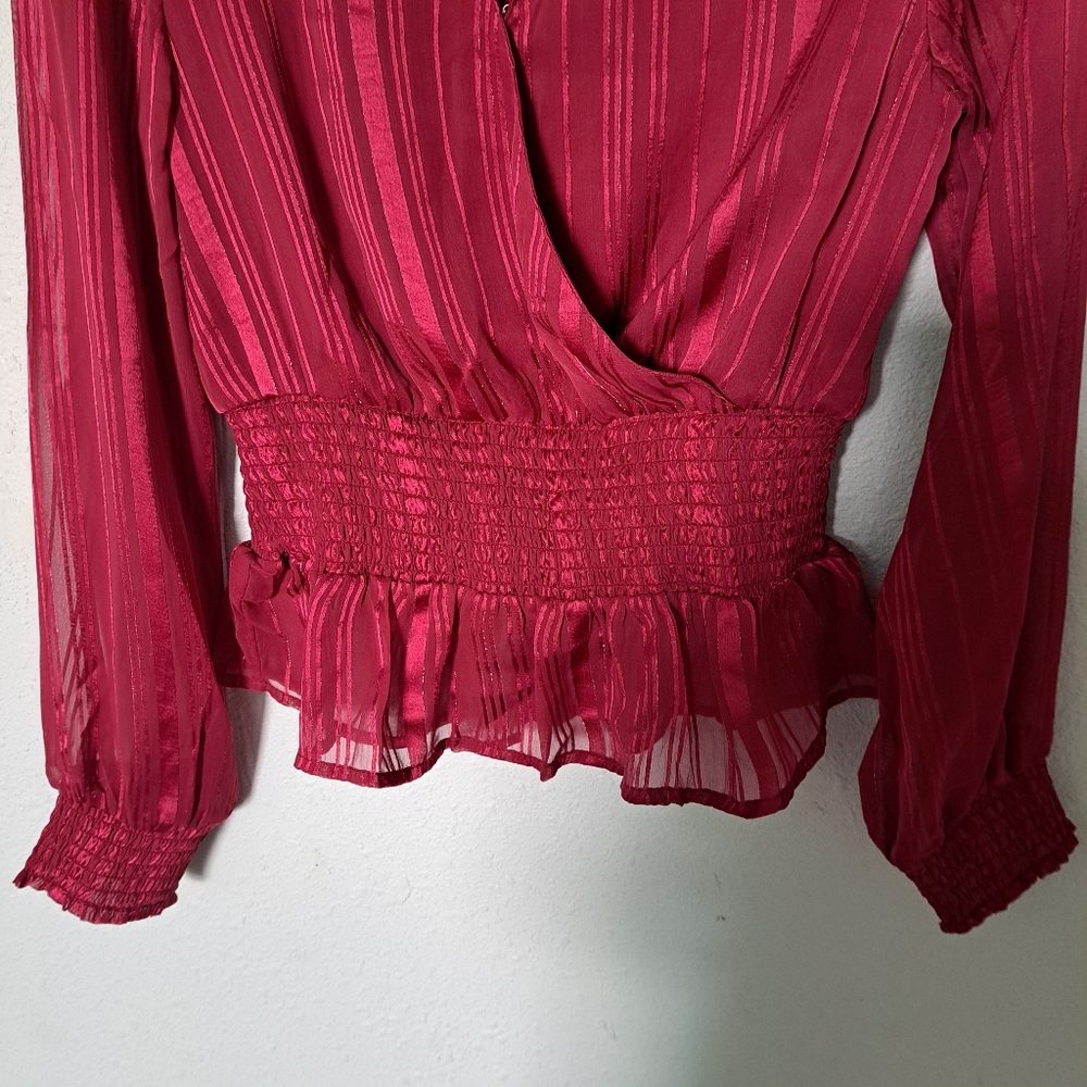 Japna Burgundy Blouse - Picture 3 of 8